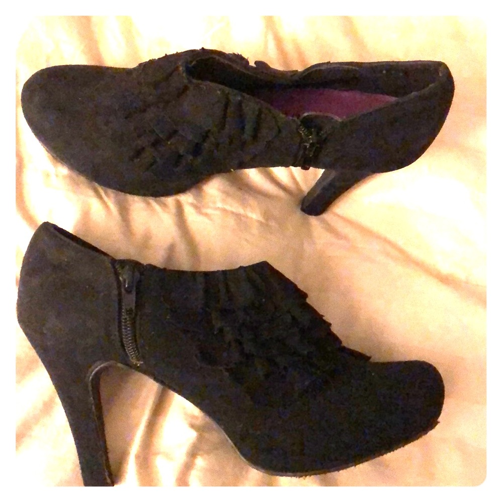 Madden Girl high heels roughly 2.5-3 inches high.